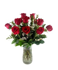 Dozen Roses with Accent Flowers