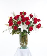 Red & White Vase