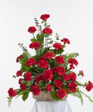 Red Carnation Basket