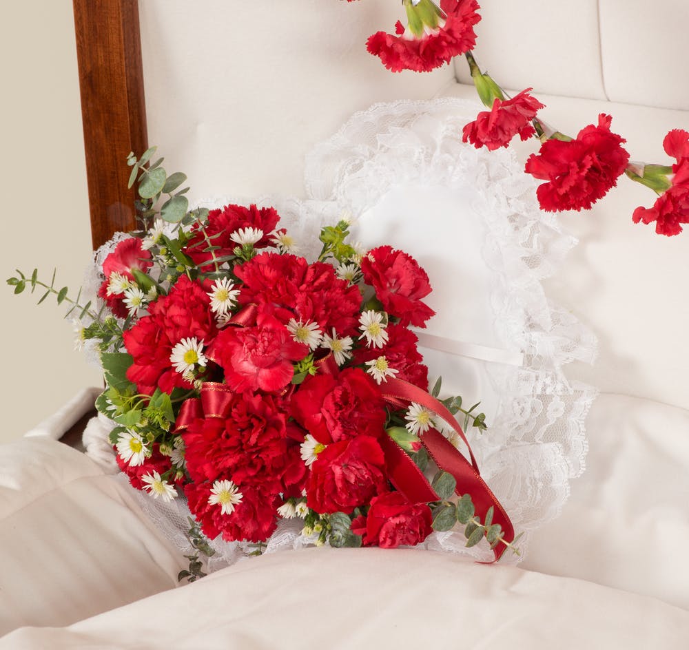 Red Carnation Adornment Phoenix (AZ) Sympathy Flowers Phoenix