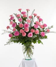 Pink Rose & Carnation Vase