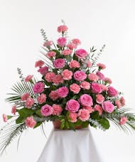 Pink Rose & Carnation Arrangement