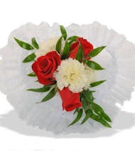 Rose & Carnation Heart Pillow