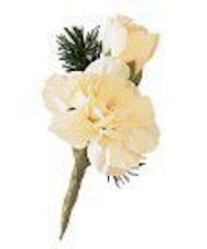 White Mini-Carnation Boutonniere