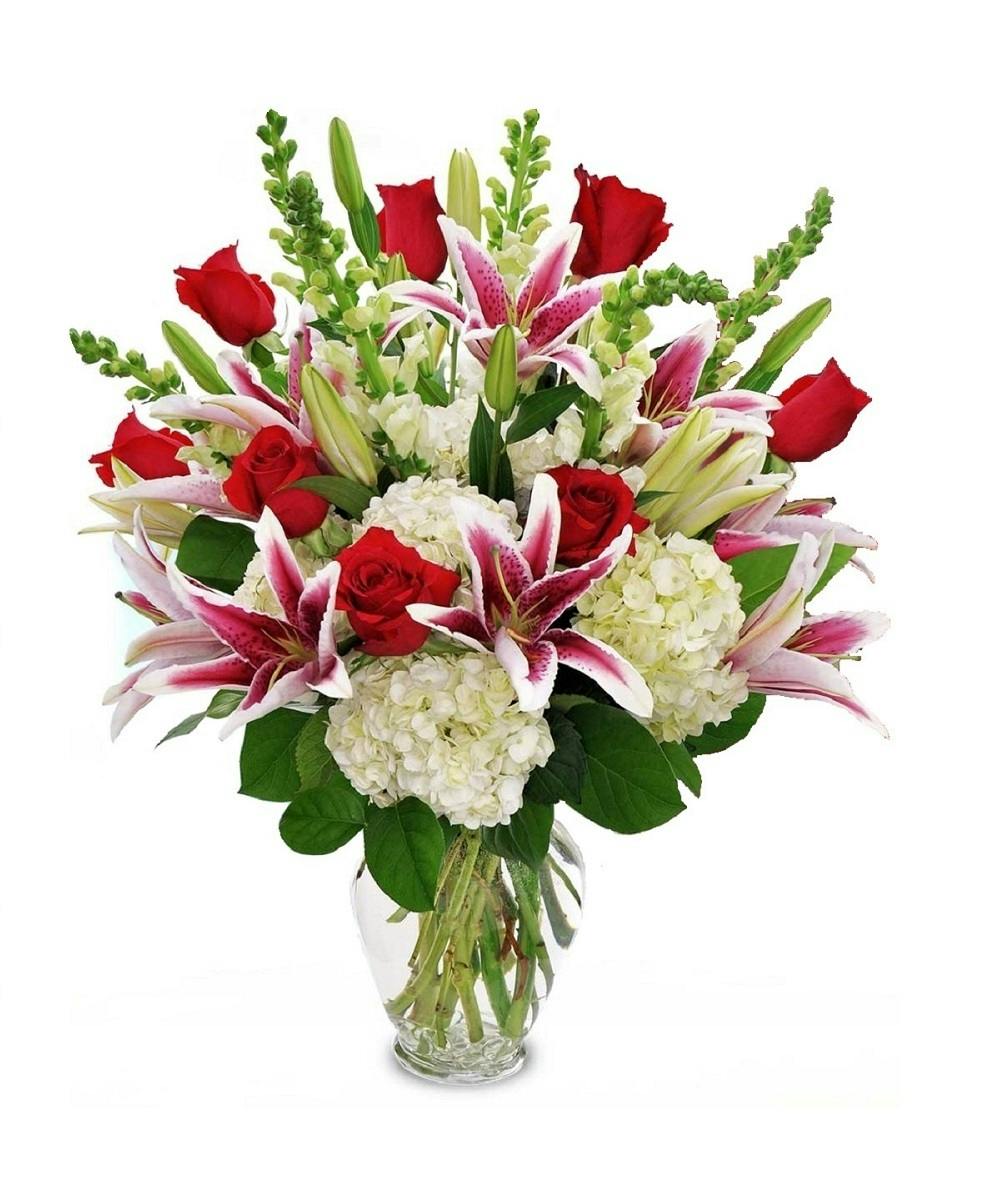 Passionate Love Stargazer, Rose, & Snapdragon Bouquet Floral