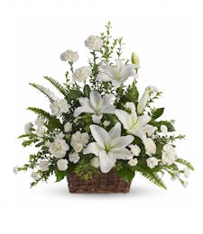 Peaceful White Lilies